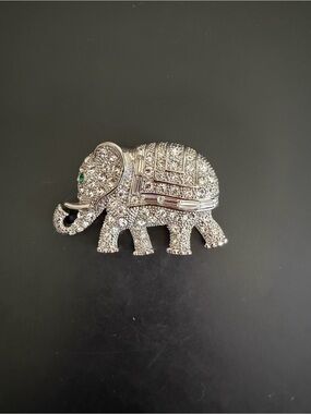 Carolee Rhinestone Encrusted Elephant Brooch